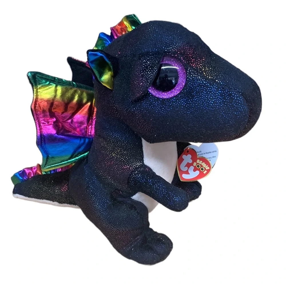 2018 Ty Beanie Boos ANORA Black & CINDER the Green Dragons 9